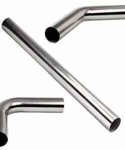 Auto Parts – 3″ 76mm OD Stainless Steel Straight 45 90 Degree Exhaust Piping Pipe Tubes Bundle