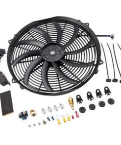 Auto Parts – 16″ Inch Electric Radiator Fan 80w 3000+ CFM Thermostat Relay Bundle