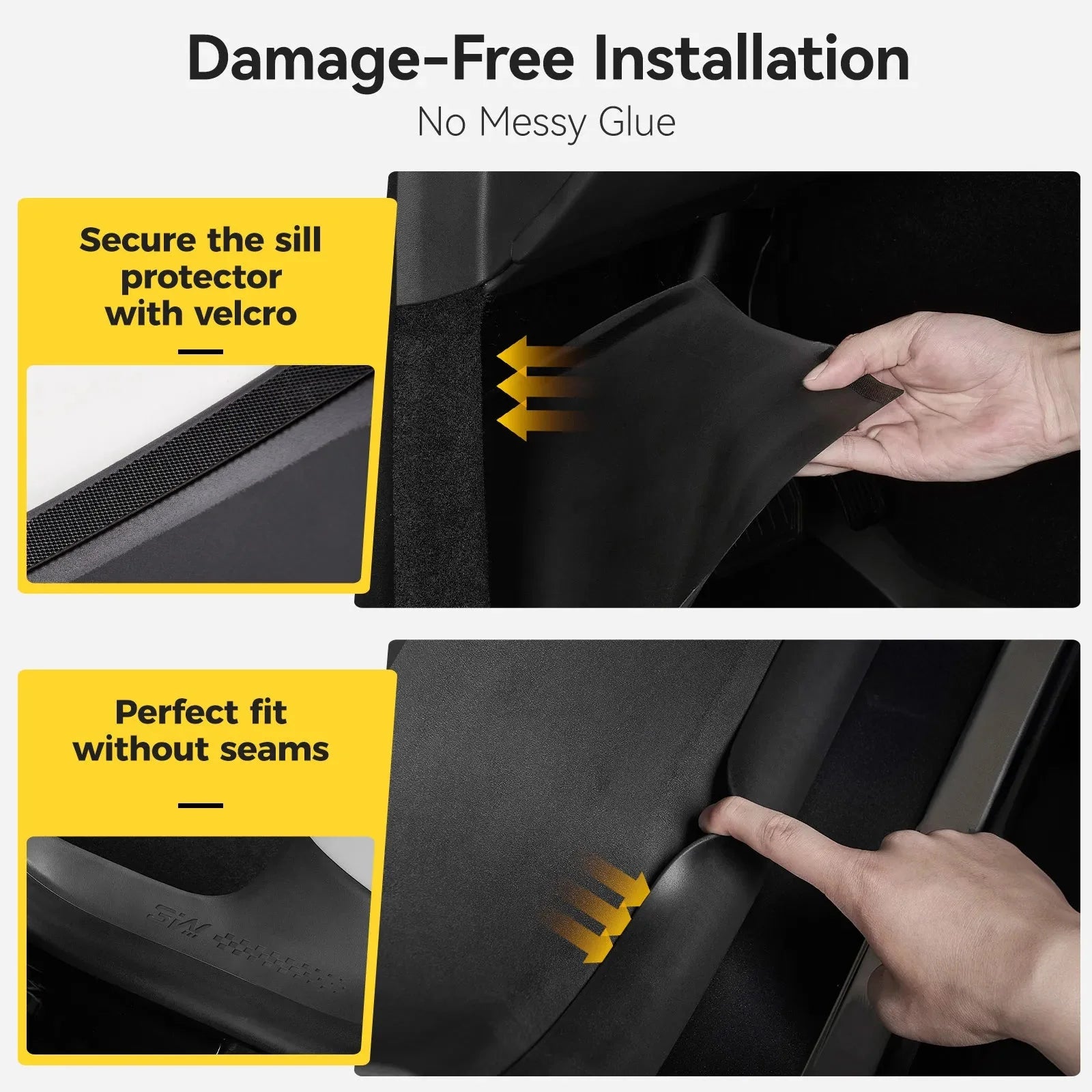 Auto Parts – Tesla Model 3 Highland 2024-2026 Door Sill Protector 5PCS Trunk Sill Guards Full Protection - Image 2