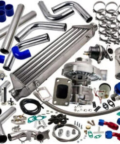 Auto Parts – T3/T4 T04E Universal Turbo Charger Bundle+ WASTEGATE + 2.5” INTERCOOLER PIPING+BOV