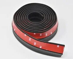 Auto Parts – 3M 2″x2.5M Black Forward Bumper Lip Splitter Body Spoiler Skirt Rubber Protector