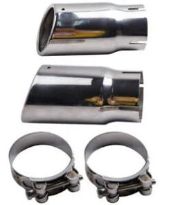 Auto Parts – Stainless Steel Exhaust Tip 2.5″ Inlet 3″Outlet 6″Long Angle Cut Truck Tailpipe