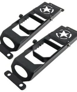 Auto Parts – 2pc Door Hinge Side Foot Climb Step Pedal for Jeep Wrangler JK JKU 2007-17 Black