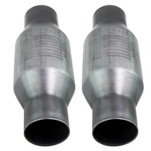 Auto Parts – Two 410250 2.5 inch Universal High Flow Performance Catalytic Converter New