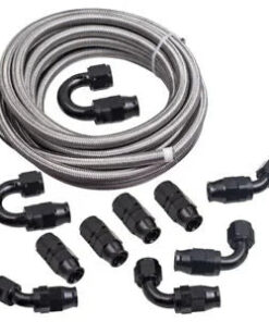 Auto Parts – AN10 10AN Braided Steel PTFE Fuel Hose 20FT/6M & Swivel Fitting Bundle