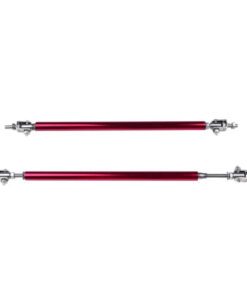 Auto Parts – Red Adjustable Forward Bumper Lip Splitter Strut Rod Tie Support Bar (E10494301CP)For Universal – 2 Piece