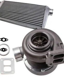 Auto Parts – GT45 600+HP Turbo Charger + 24″x12″x3″ Tube & Fin Intercooler 3″ Inlet/Outlet