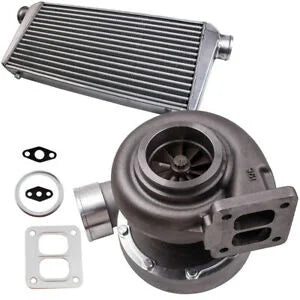Auto Parts – GT45 600+HP Turbo Charger + 24″x12″x3″ Tube & Fin Intercooler 3″ Inlet/Outlet