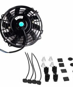 Auto Parts – 7” Slim Fan Push Pull Electric Radiator Cooling 12V Mount Universal Bundle BK New