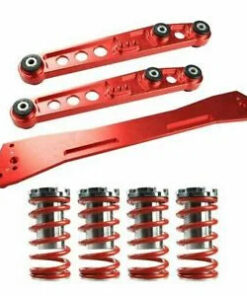 Auto Parts – 1-4″ Coilover Spring Back Lower Control Arm Sunframe Bar Red for 1992-1995 Civic