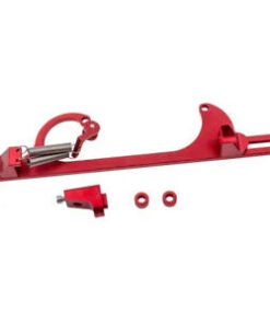 Auto Parts – Red Aluminum Throttle Cable Carb Bracket Bundle for 4150 4160 Series Carb 350 SBC