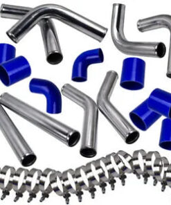 Auto Parts – Universal turbo intercooler piping Bundle 2.5 inch 8PCI Pipe Blue Hose