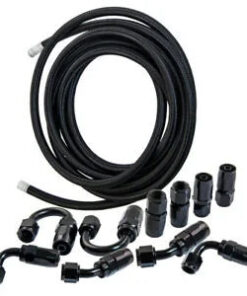 Auto Parts – AN6 -6AN Fitting Stainless Steel Nylon Braided Oil Fuel Hose Line 16.4FT Bundle New