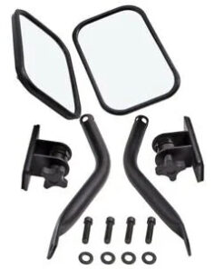 Auto Parts – Pair Black Doors Off Side View Mirrors for Jeep Wrangler 97-18 JK 07-18 TJ 97-16