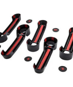 Auto Parts – 5pcs Exterior Door Handles & Tailgate Protector for Jeep Wrangler JK 2007-2017 Black