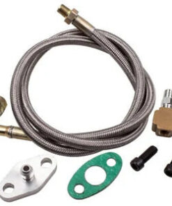 Auto Parts – T3 T4 Turbocharger Oil Feed line Bundle 1/8 NPT 41 Inch Braided Stainless Steel T70