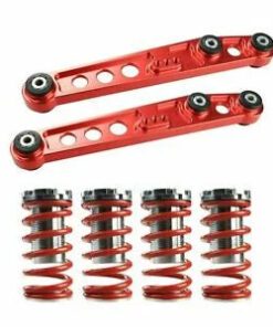 Auto Parts – 1-4″ Coilover Lowering Springs Back Lower Control Arm Red for 88-91 Honda Civic