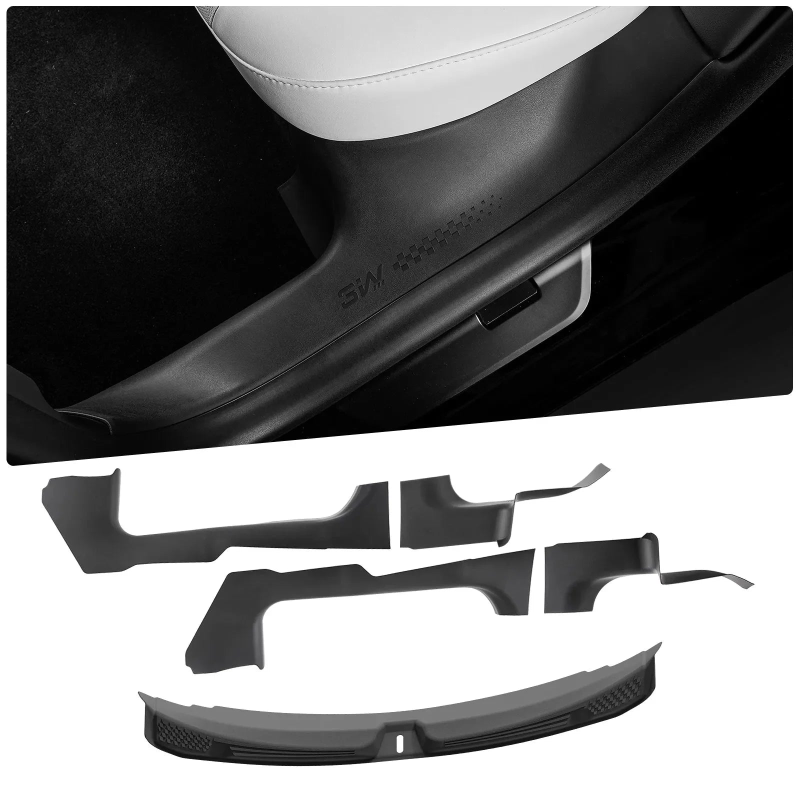 Auto Parts – Tesla Model 3 Highland 2024-2026 Door Sill Protector 5PCS Trunk Sill Guards Full Protection - Image 11