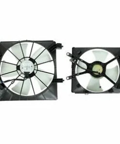 Auto Parts – Left+Right Radiator AC Condenser Cooling Fan (2) for 2001-2005 Honda Civic 1.7L