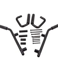 Auto Parts – Metal Red Front & Rear Steel Grab Bar Handles Bundle for Jeep Wrangler JK 2007-2018