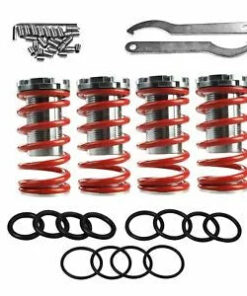 Auto Parts – Adjustable 1″-4″ Lowering Suspension Coilover Coil Springs for Honda Scaleed Red