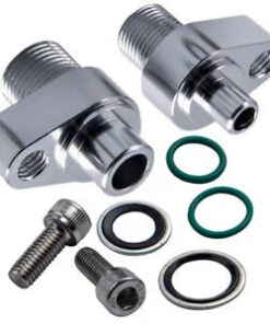 Auto Parts – A/C Compressor 3/4″-16 Discharge Fitting & 7/8″-14 Suction Fitting for LS Engine