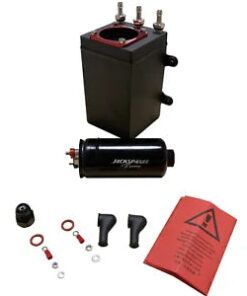 Auto Parts – Billet Aluminum External Fuel Pump Surge Tank for AEM Bosch 044 380LPH 1L E85 US