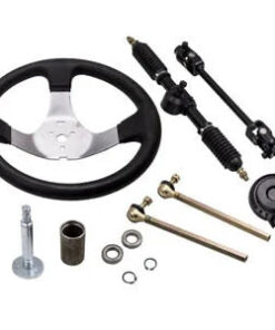 Auto Parts – 300mm Steering Wheel Assembly & Gear Rack Fit 110cc Go Kart Quad Parts New