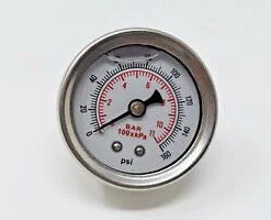 Auto Parts – Fuel Pressure Regulator Gauge 0-160 Psi Bar Liquid Fill Chrome Fuel Oil Rail USA
