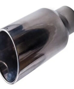 Auto Parts – Stainless Steel Silver Angle Cut Roll End Exhaust Tip 5″Inlet 8″Outlet 15″Length