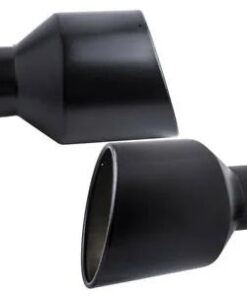 Auto Parts – 2pcs Stainless Steel Exhaust Tip 5″ Inlet 10″ Outlet 15″ Long Bolt-on Tailpipe