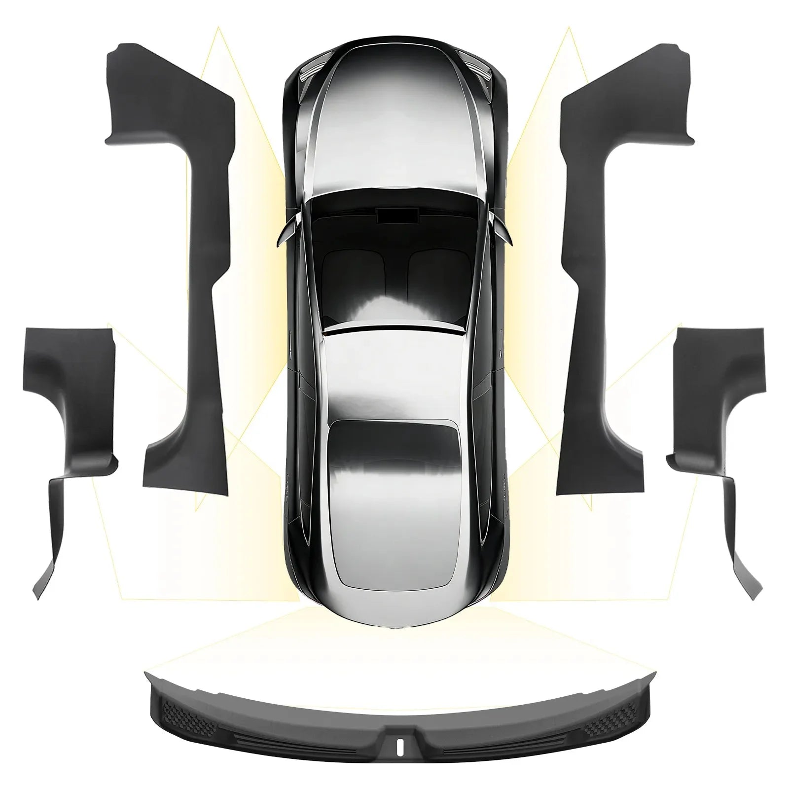 Auto Parts – Tesla Model 3 Highland 2024-2026 Door Sill Protector 5PCS Trunk Sill Guards Full Protection