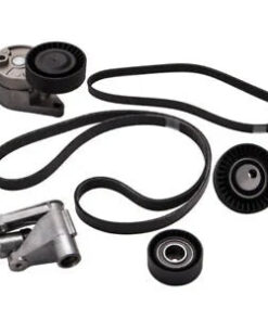 Auto Parts – 6Pcs 2xBelt Tensioner 2xPulley 2xBelt Bundle for BMW E34 E36 E38 E39 11281748131