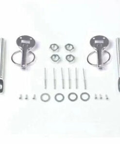 Auto Parts – Siliver Mount Bonnet Hood Pin Lock Latch Bundle Universal Racing Sport Car Alloy