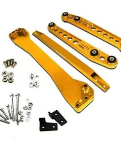 Auto Parts – Back Lower Control Arm+ Subframe Brace +Tie Bar for 96-00 Honda Civic EK Yellow