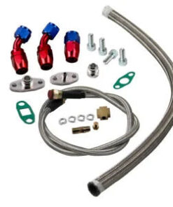 Auto Parts – T3T4 T3 T4 T60 T61 T70 GT45 T04E Oil Feed Line w/ Turbo Oil Drain Return Kits