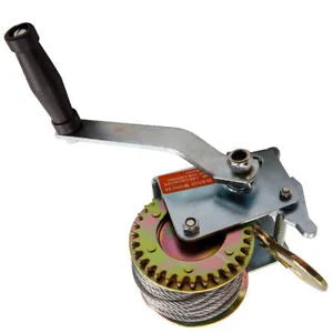 Auto Parts – 26ft 600lbs Hand Winch Steel Cable Crank Gear Winch ATV Boats Trailer Heavy Duty