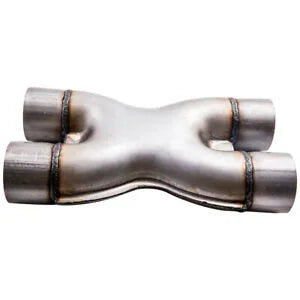 Auto Parts – 2.5″ X-pipe Universal X Pipe Aluminized Crossover Dual Exhaust Stainless Steel
