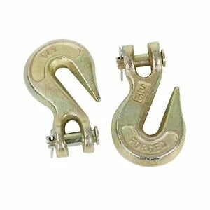 Auto Parts – 5/16″ Clevis Grab Hooks (2) G70 Chain Hook Flatbed Truck Trailer Tie Down Towing