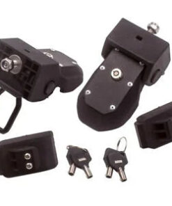 Auto Parts – Pair Forward Hood Latch Locking Catch + Rubber Pads for Wrangler JL JLU 2018-2019