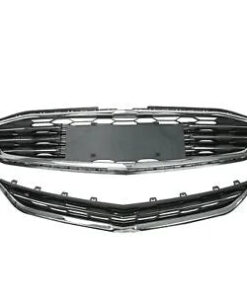 Auto Parts – for Chevy Malibu 2016-2018 Honeycomb Mesh Grill Forward Bumper Upper&Lower Grille