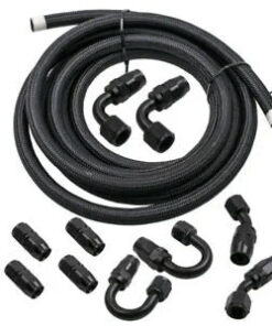 Auto Parts – 16FT AN10 Tank Cell Fittings SS Braided Oil Feed Fuel injection Line Hose Bundle