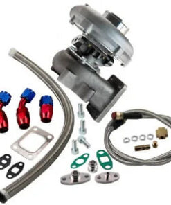 Auto Parts – T04E T3/T4 A/R.63 57 Trim 400+HP Universal Turbo Charger+Oil Feed+Drain Line Bundle